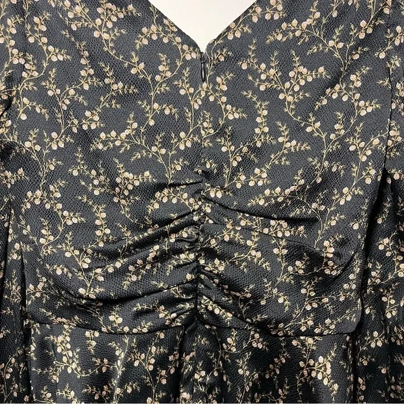 Jonathan Simkhai Women’s Black micro Floral Sweetheart Peplum Blouse blouse in S - Picture 9 of 9